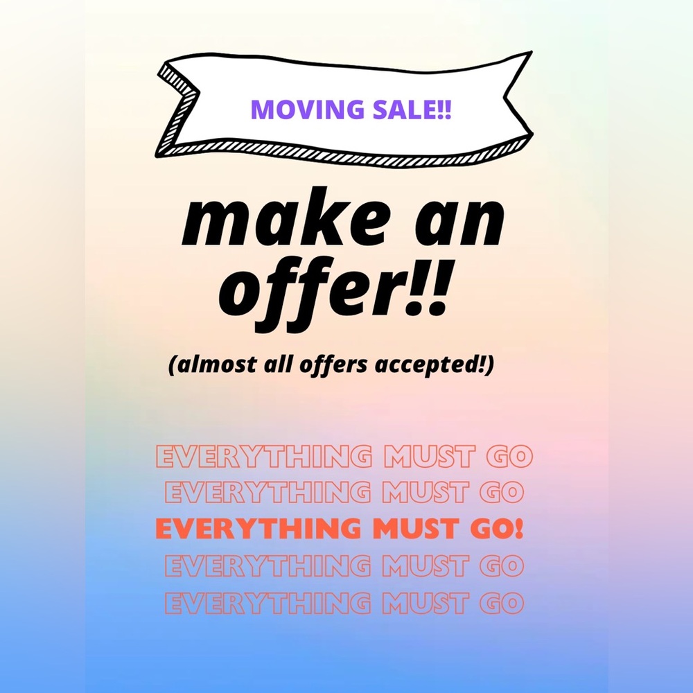 Moving sale!!